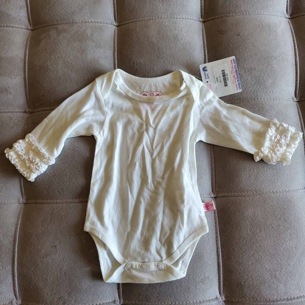 Rugged butts white onesie
